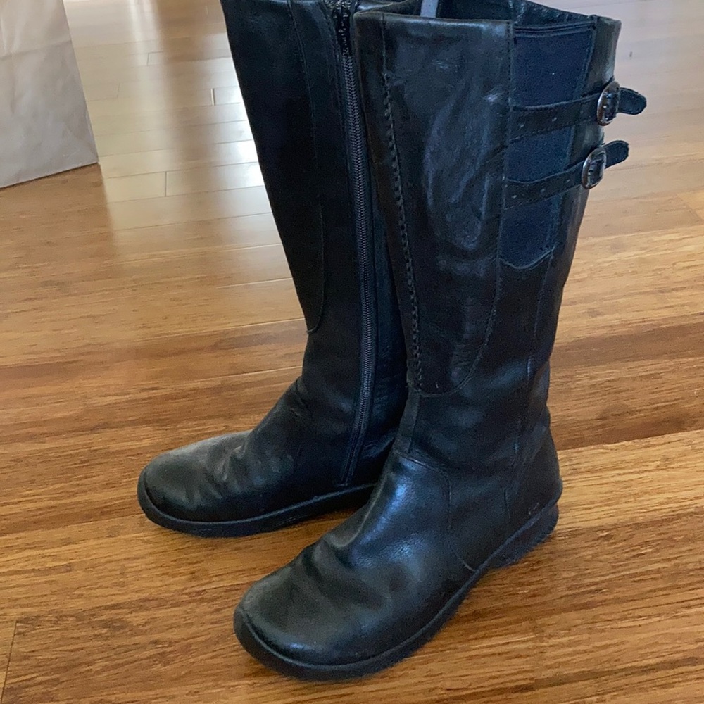 Keen Black Leather Boots sz 8